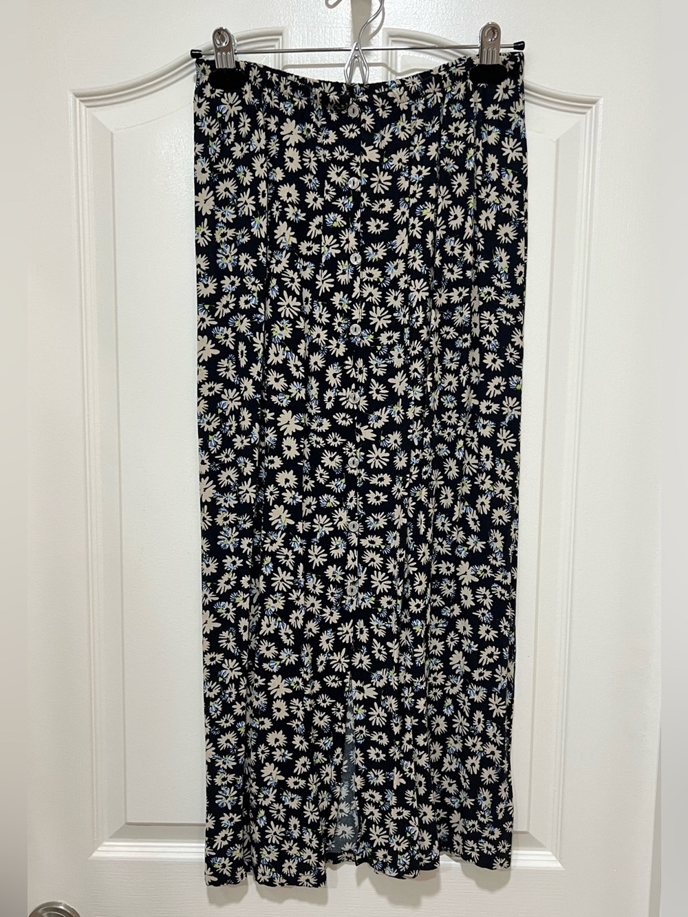 Free People Floral Button Maxi Skirt